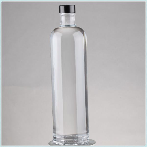 Clear Empty Hot Stamping Super Flint Glass Liquor Bottles with Cork 75cl Capacity 750ml