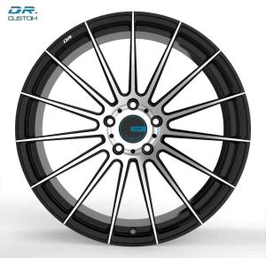 5-114.3 24 roues d'alliage de pouce annotent le noir 6061 T6 des jantes de 1