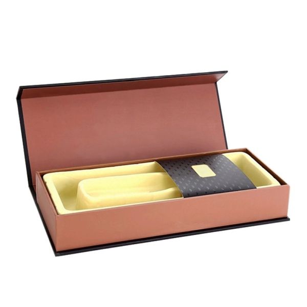 Luxury Custom Clothing Packaging Flip Cover Belt Gift Box Environmental Friendly