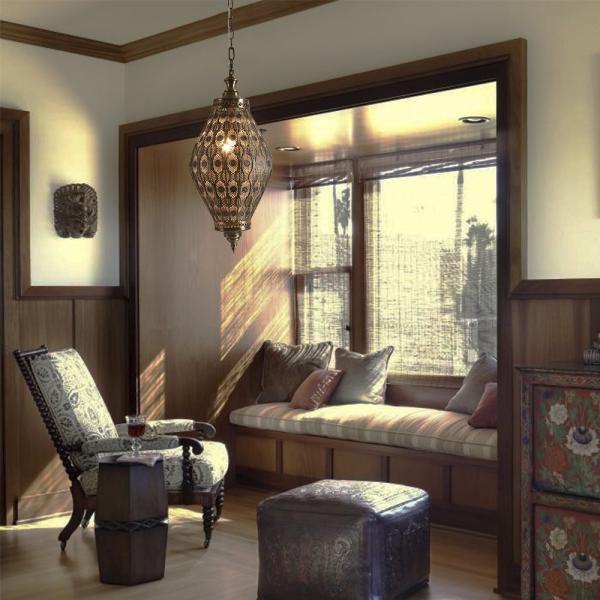 Metal Hollow Hanging Light Morocco Exotic Pendant Light for Turkish Southeast Asia Cloth Shop Light(WH-DC-20)