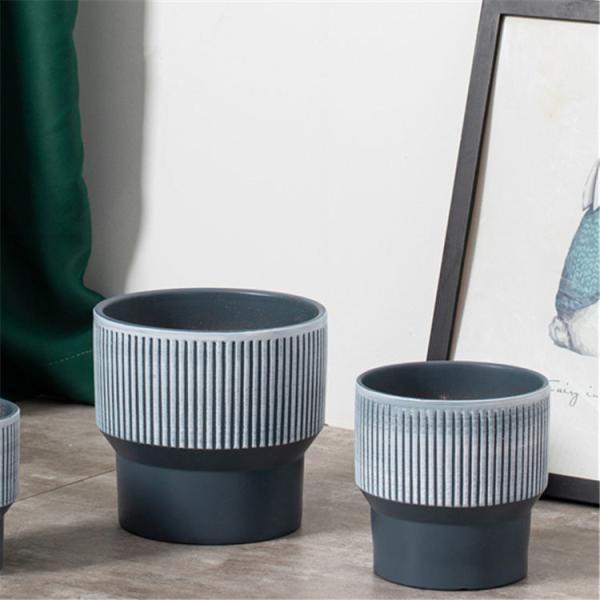 Home & garden planter flowerpot flower pot indoor outdoor decoration big stripe