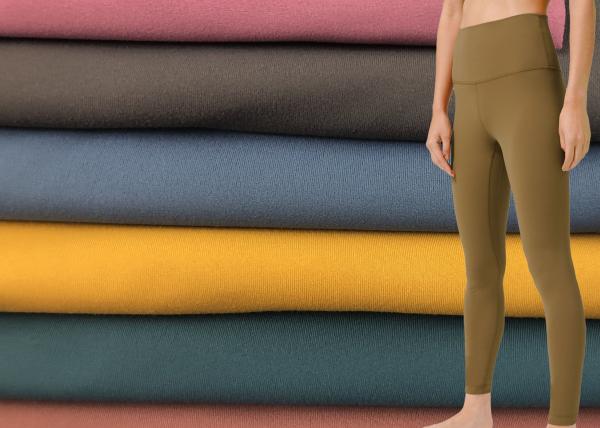 Rasgo escovado macio da tela do Spandex do poliéster da ioga de Microfiber resistente
