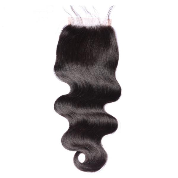 No Tangle Body Wave Lace Part Closure Brazilian Virgin Hair For White Girl