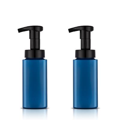 Garrafa de espuma de plástico azul redondo multiuso para cuidados pessoais e limpeza com sabão