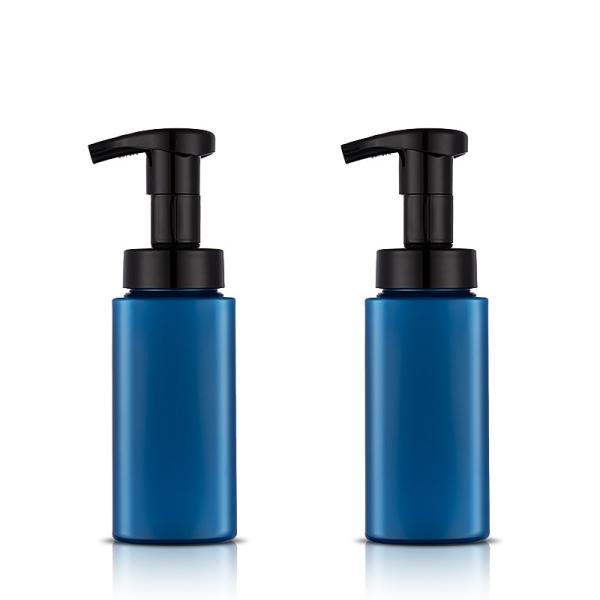 Multi-Purpose Round Blue Plastic Foamer Bottle for Personal Care and Soap Cleaning
