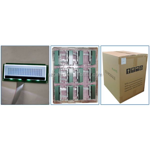 Genyu 160*32 Dot Matrix LCD Screen with ST7525 Driver IC and FSTN Positive Display for Car Applications