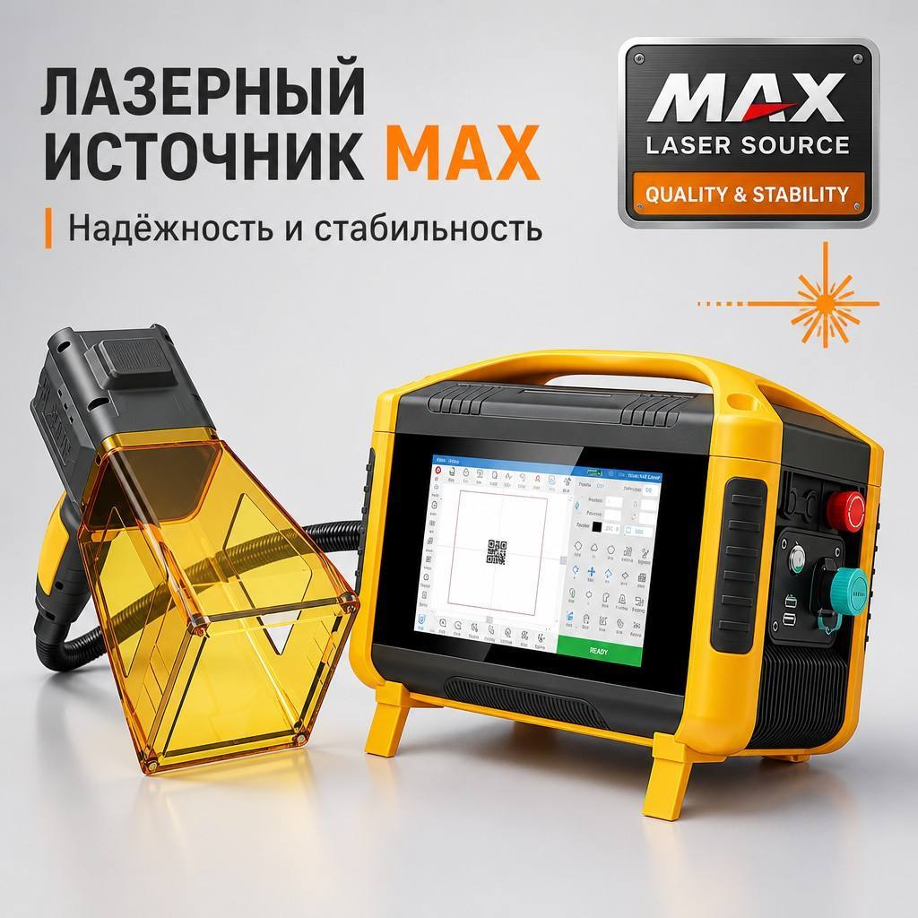 Portable Hand‑Held Laser Marker, Ergonomic Design, MAX Laser Source for On‑Site Marking & Brand Protection