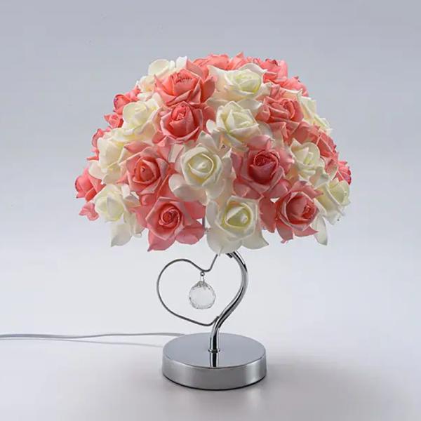 Romance Rose LED Desk Lamp Switch Control Modern Luxury Table Lamps For Bedroom