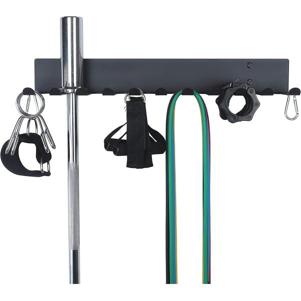 Порошковое покрытие Gym Storage Rack Hook Flexible Gym Wall Organizer для резистентных лент