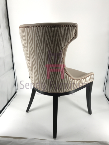 Durable Metal Frame Leather Upholstered Commercial Dining Chair