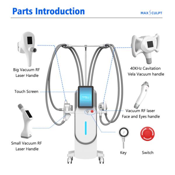 Machine de réduction de graisse par radiofréquence et cavitation sous vide VelaBody, machine de remodelage corporel et de perte de poids sous vide