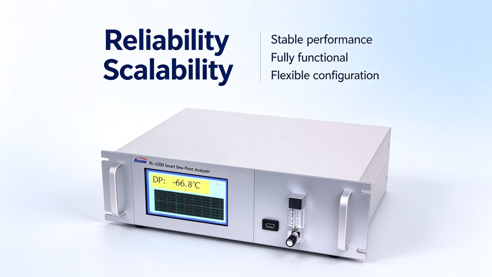 Online Dew Point Natural Gas Meter Trace Water Analyzer With Metal Construction