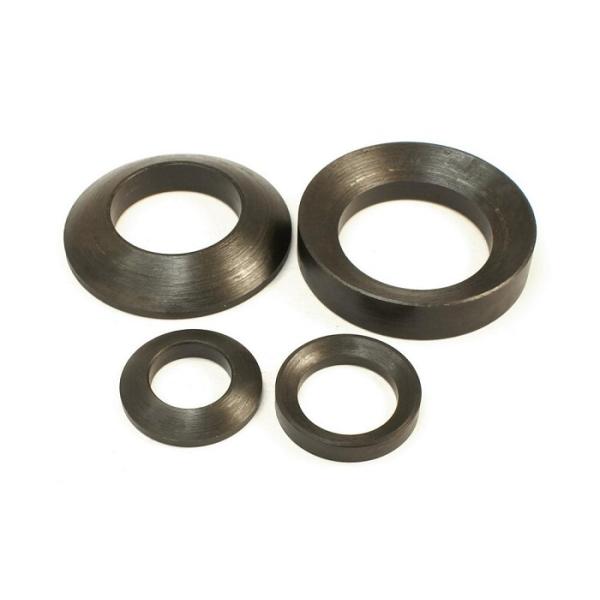 M6 - M48 Galvanized Steel Spherical Washer , Conical Seat Washer DIN 6319