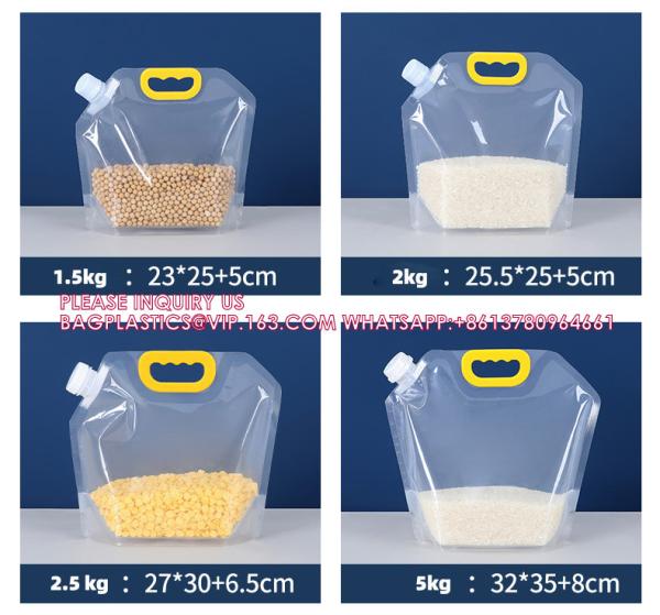 Beer Spout Pouch With Handle Grain Storage Bag With Spout Large Capacity Liquid Doypack With Spout Bag