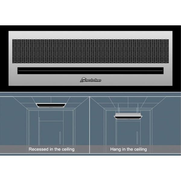 2025 SS304 Silver Ceiling large air volume Recessed Air Curtain Doors