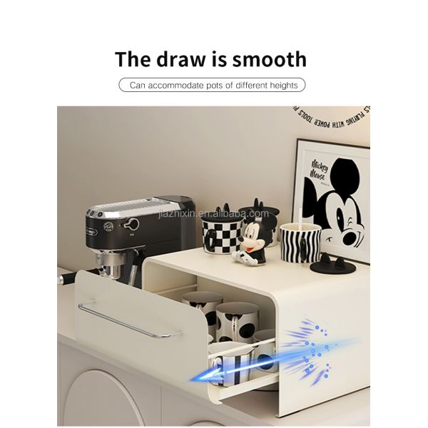 Metal Cup Holder Coffee Machine Stand Counter Top Mug Case Sugar Box Rack for Living Room Furniture Storage Cabinet Desktop