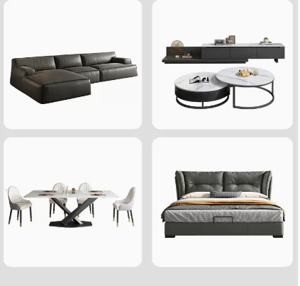 Аристократы l формируют роскошную кожу первого слоя софы итальянца мебели живущей комнаты