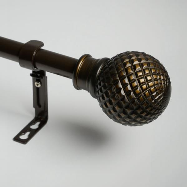 Classic Round Telescoping 1 Inch Curtain Rod Finials
