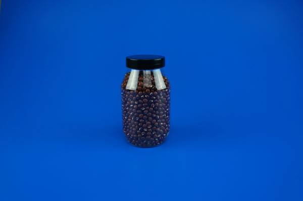 Transparent Tea Sugar Jars , Screw Lid Food Grade Square Containers 377Ml