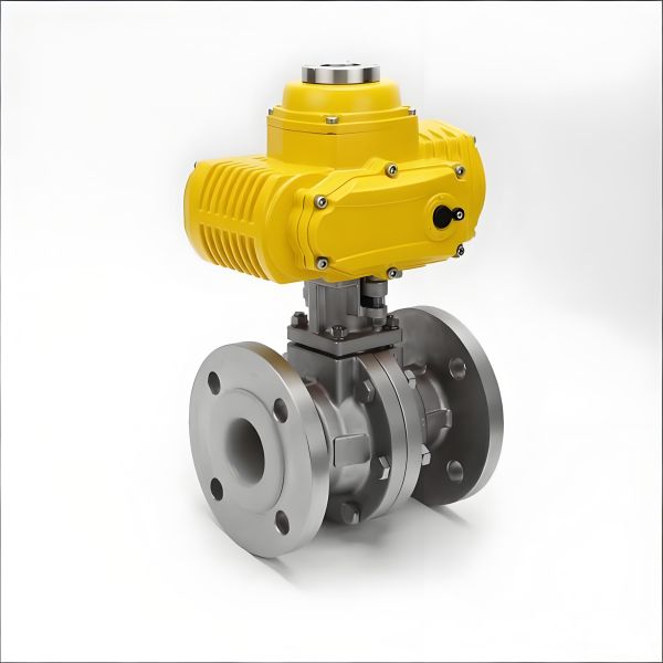 2in10in Stainless Steel Electric Fluoroplastic Lined Ball Valve with Flange Hard Seal and High-performance DC 24VAC110V220V 380V