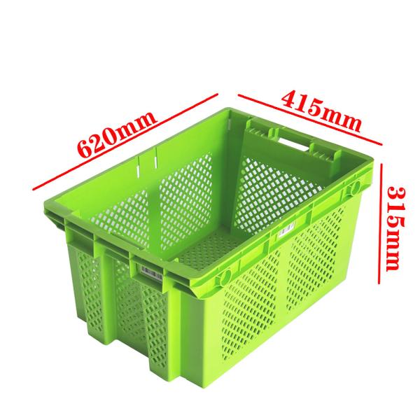 Heavy Duty Stack Nestable Plastic Crate Ventilated Storage Supermarket Logistics