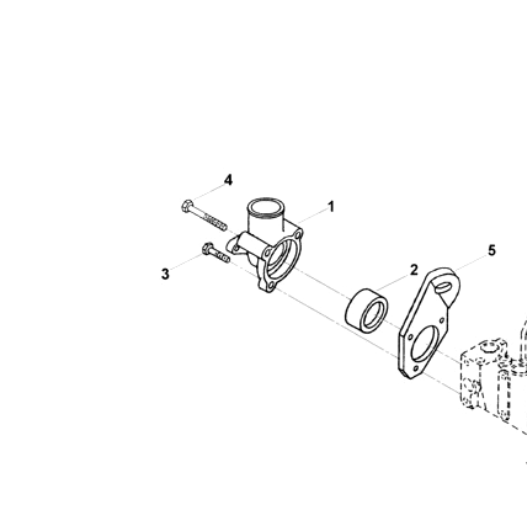 3960078 Части экскаваторного двигателя Термостатная крышка 4bt