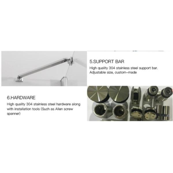 Прикрепленная на петлях Bifold взрывозащищенная стеклянная дверь ливня