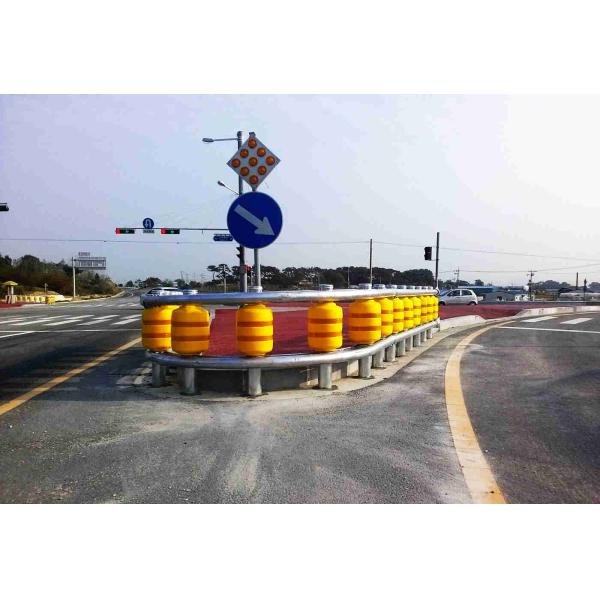 Yellow Red Highway Roller Barrier with Diameter 245/350 Mm EVA / PU / Polyurethane Material