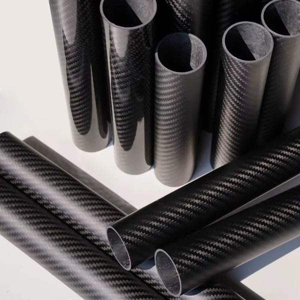 Straight Carbon Fiber Tube 4 Outer Diameter Length 11.8 Inch 300 Mm 1.5mm Thickness 3K Twill Real Carbon Fiber