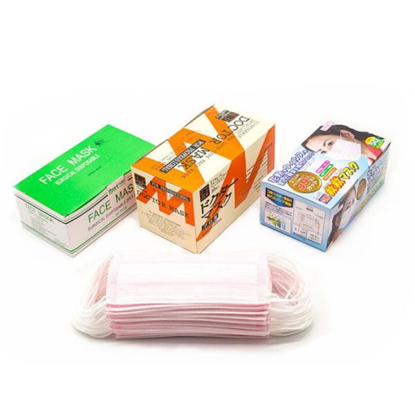 Blue White Disposable Face Masks Anti Dust  Anti Smog 50 Pcs / Box