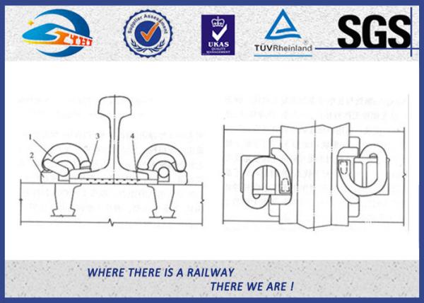60Si2MnA Fastening Systems Rail E Type Clip，rail elastic clip