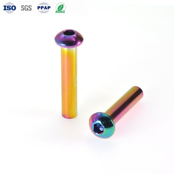 Tornillos de cabeza hexagonal plana de acero inoxidable M1.0-M8 4-100mm con revestimiento PVD