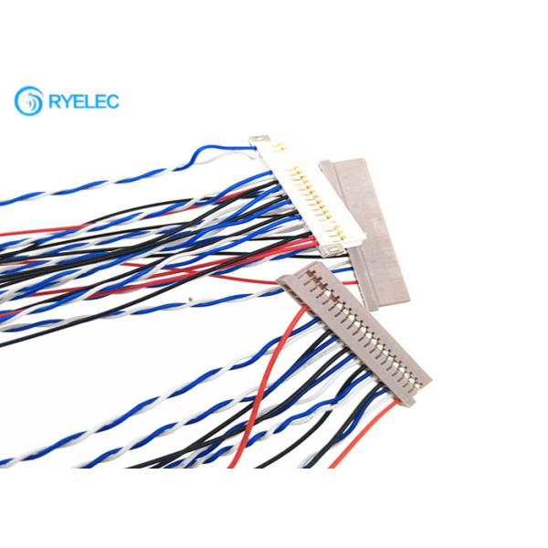 Df14 To Df19 Laptop Coaxia LVDS Cable Assembly 20 Pin To 20 Pin Hirose For Lcd Display
