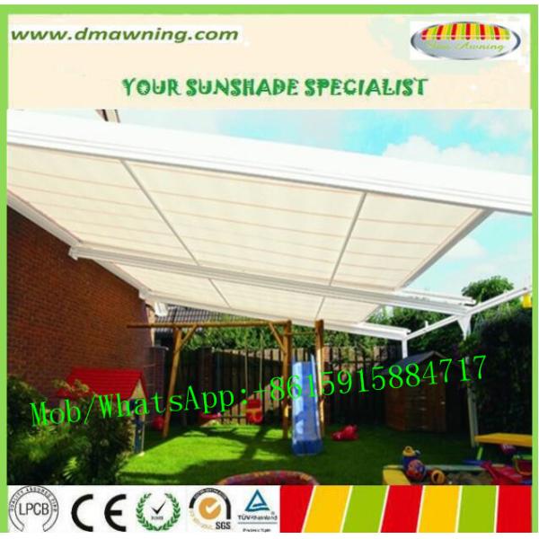 PVC Motorized Louvered Pergola Roof Sunshade Aluminum Patio Covers