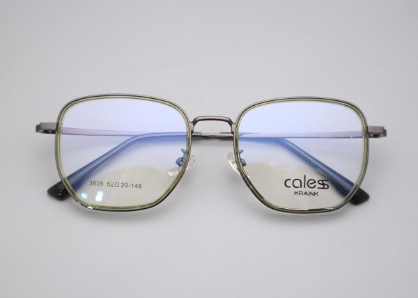 Castanho Azul Luz TR Preto Quadro de Vidro Metal Óculos Design elegante Unisexo