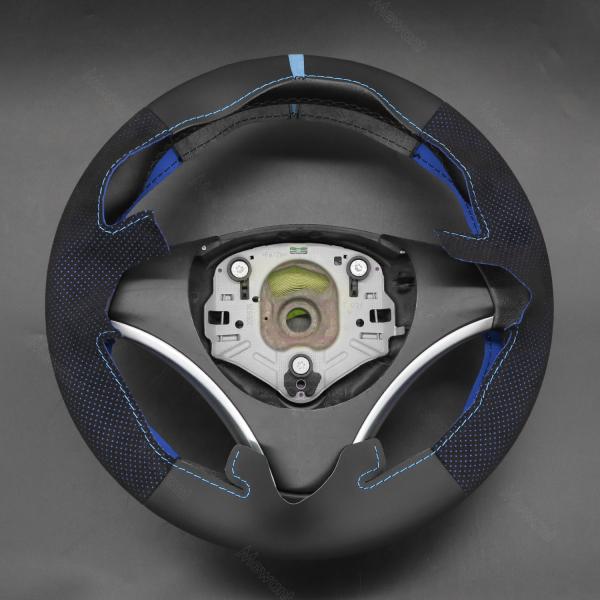 Suede Steering Wheel Cover for BMW E87 E81 E82 E84 E88 E90 E91 E92 E93 2005-2013 White
