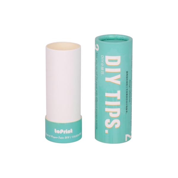 Зеленый офсет печать Картонная бумага трубки цилиндр упаковка Подарок экологически чистый