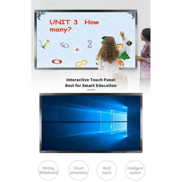 1920 X 1080 Interactive Digital Whiteboard All In One 65 75 86'' ​School Teaching