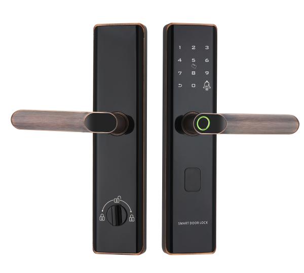 RoHS Tuya Smart Fingerprint Door Lock With Password Memory Card