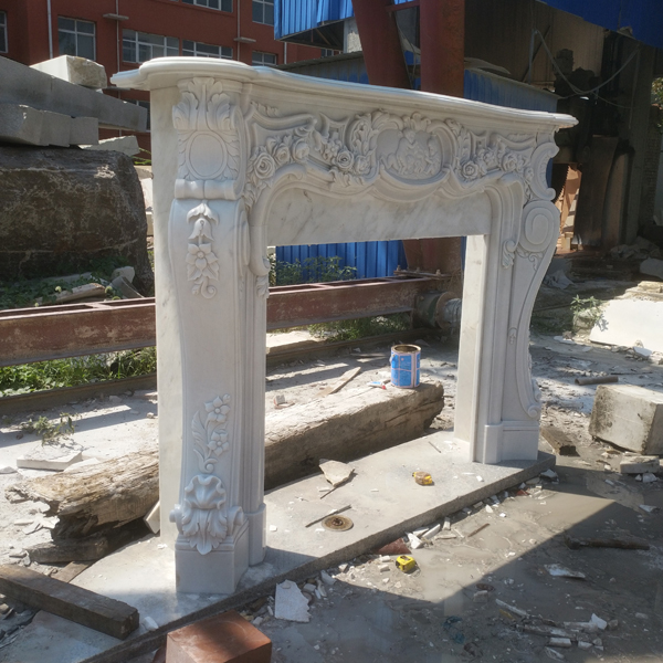 1.jpg China marble Natural stone Custom Indoor Decor Marble Fire Surrounds For Gas Fires / Wood Burners