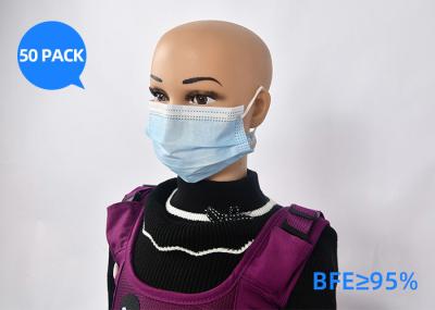 Soft 3 Ply Surgical Disposable Mask Non Woven Fabric Material With 90 Filter Type