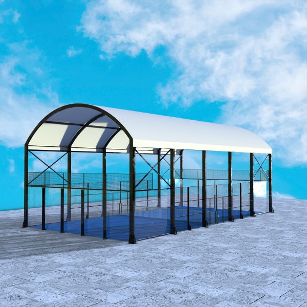 Protección a prueba de tormentas Toldo para pista de pádel con cubierta de acero galvanizado en caliente personalizado