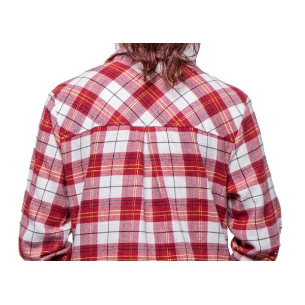 Long Sleeve Woman Cotton Y / D Check Flannel Pyjamas With Lurex Sleepwear