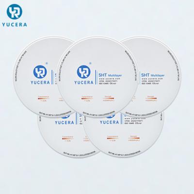 Disco Multilayer da zircônia do transmitância de 1250HV 600Mpa 49%