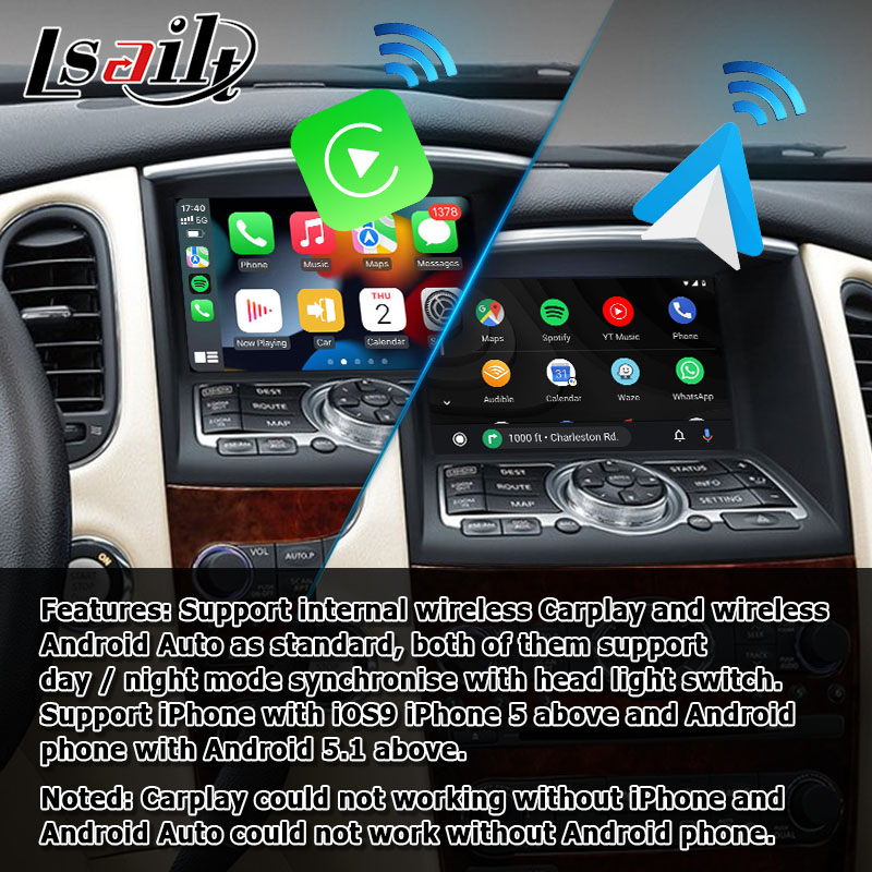 Беспроводной android auto carplay для модуля Infiniti EX35 EX25 EX37 QX50 EX IT08 08IT