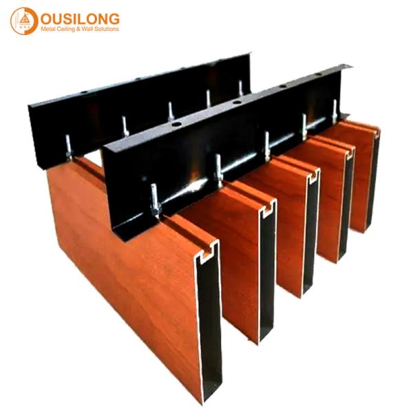 Square Aluminum Baffle Ceiling Commercial Linear Metal For Subway Station