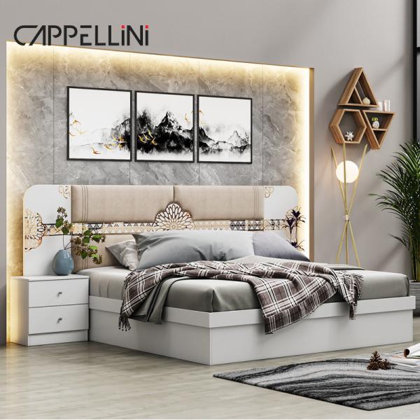 Vente en gros Prix bon marché Lit en cuir classique de la reine Luxe Autre maison de grande taille ensemble de meubles de chambre en bois
