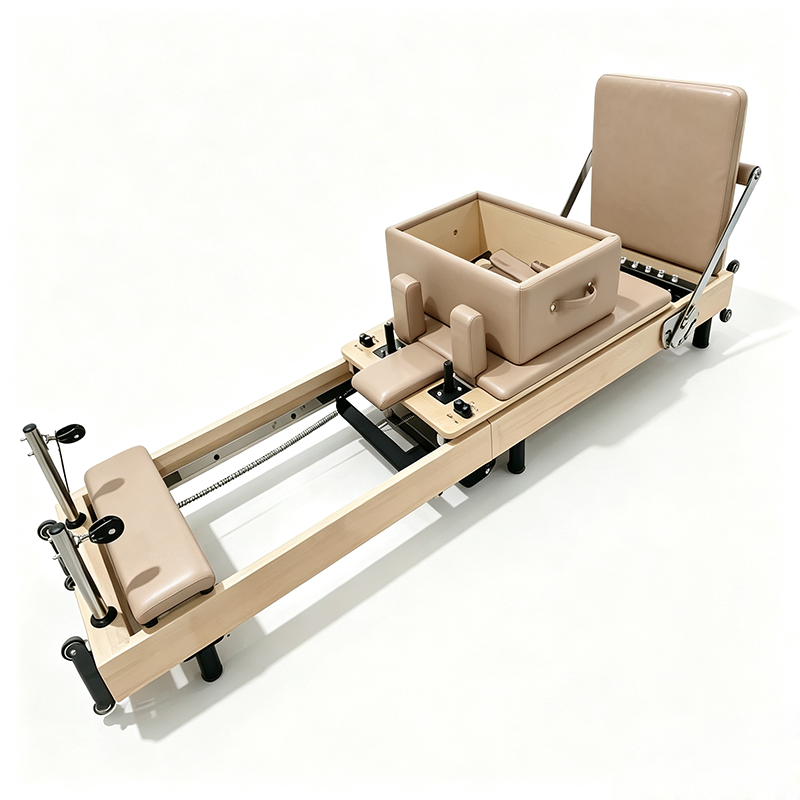Wear Resistant Pilates Bed Reformer Machine For Home Microfiber Leather Custom