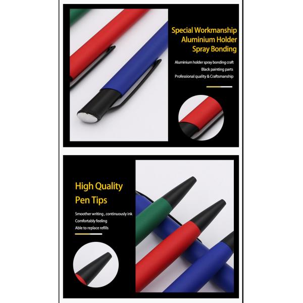 Bureau de l' école de papeterie Bevel en métal Top Pressing stylo à bille avec logo