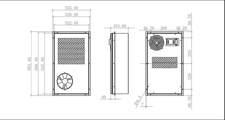 BTS Station Cabinet Air Conditioner , 2000BTU 600W Air Conditioner